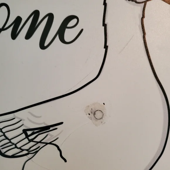 Interchangeable Goose Welcome Sign *FLAWS/MISSING PIECES - Picture 7 of 16